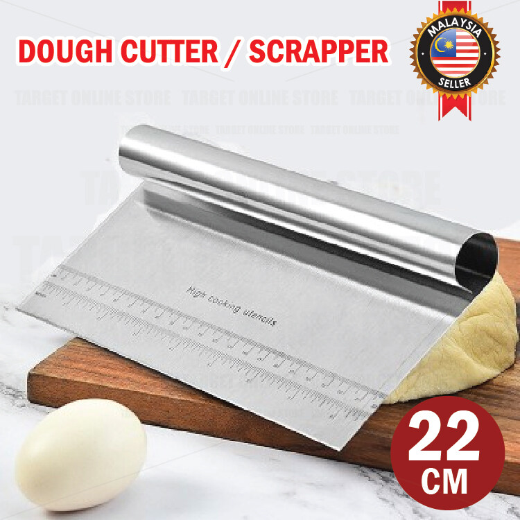 Stainless Steel Dough Cutter Pastry Bench Scraper with Measuring Scale
