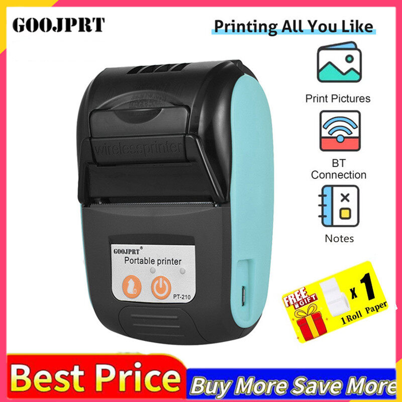 BÁO GIÁ MÁY IN HÓA ĐƠN NHÀ HÀNG | Shopee Lazada Sendo Tiki mới nhất 8 Máy In Nhiệt Di Dộng GOOJPRT PT-210, Máy In Hóa Đơn 58Mm Cầm Tay Cho Cửa Hàng Bán Lẻ Nhà Hàng Nhà Máy Đơn Vị Vận Chuyển