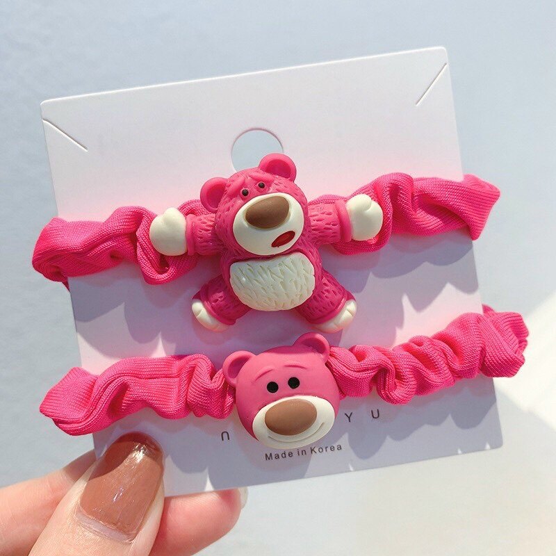 Dây buộc tóc gấu hồng lotso