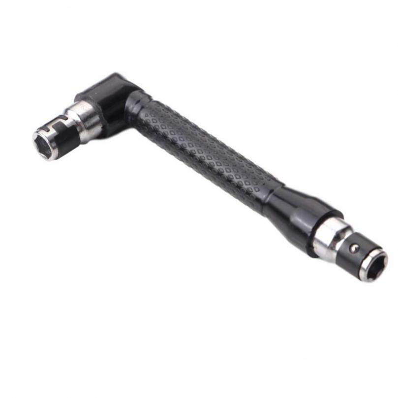 1/4 Inch Hex Socket Two Way L Shape Screwdriver Bit Double Head Hand Ratchet Wrench Tools for Connect 6.35mm Sockets or Screwdriver Bit