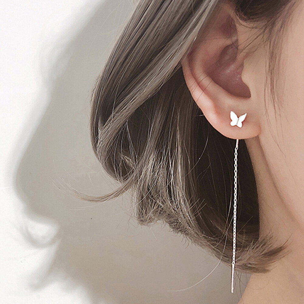 sanhe Romantic Dance Butterfly Eardrop Earline Romantic Earrings Super Fairy Temperament Elder Daughter Gift Accessories