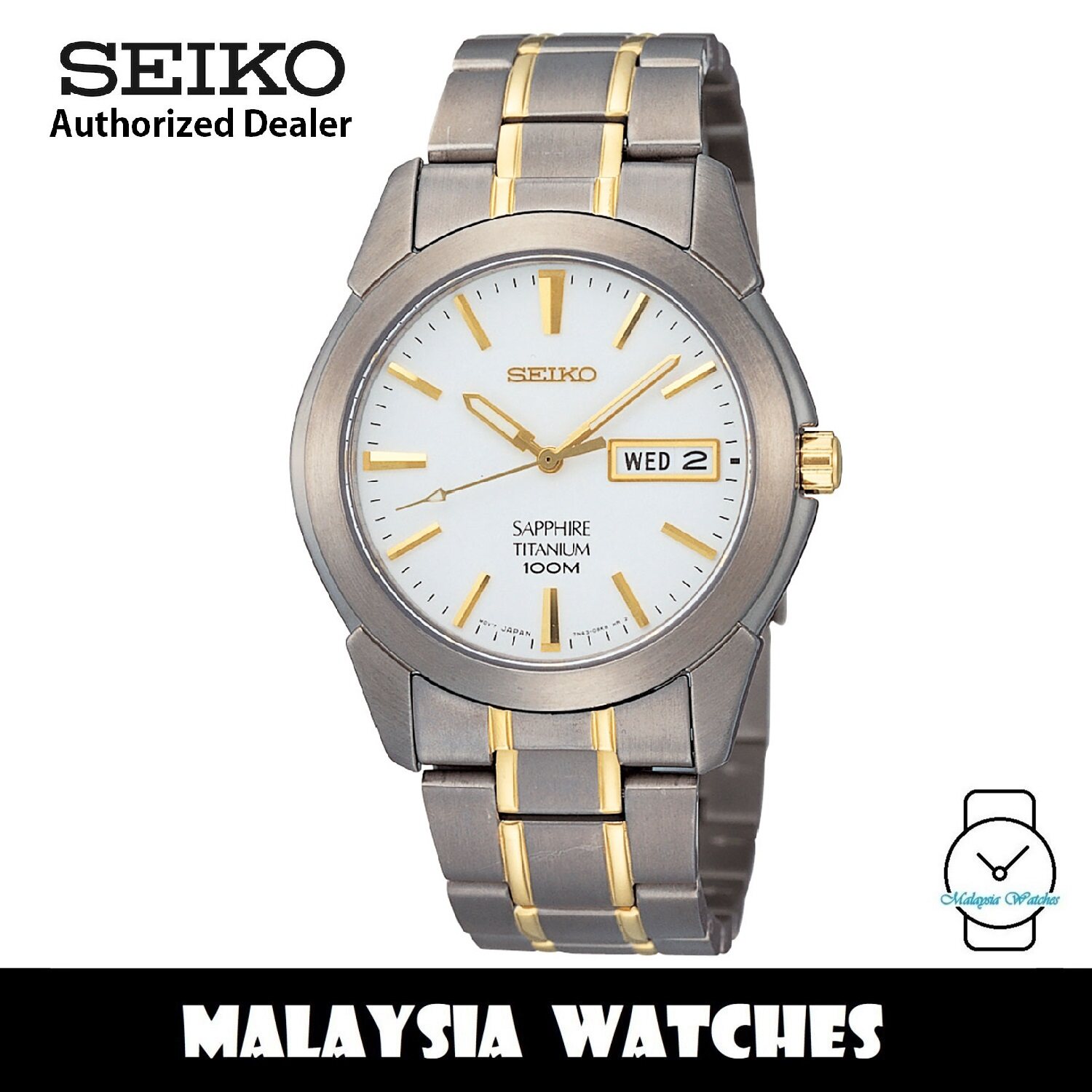 Seiko SGG733P1 Classic Quartz Analog White Dial Sapphire Glass