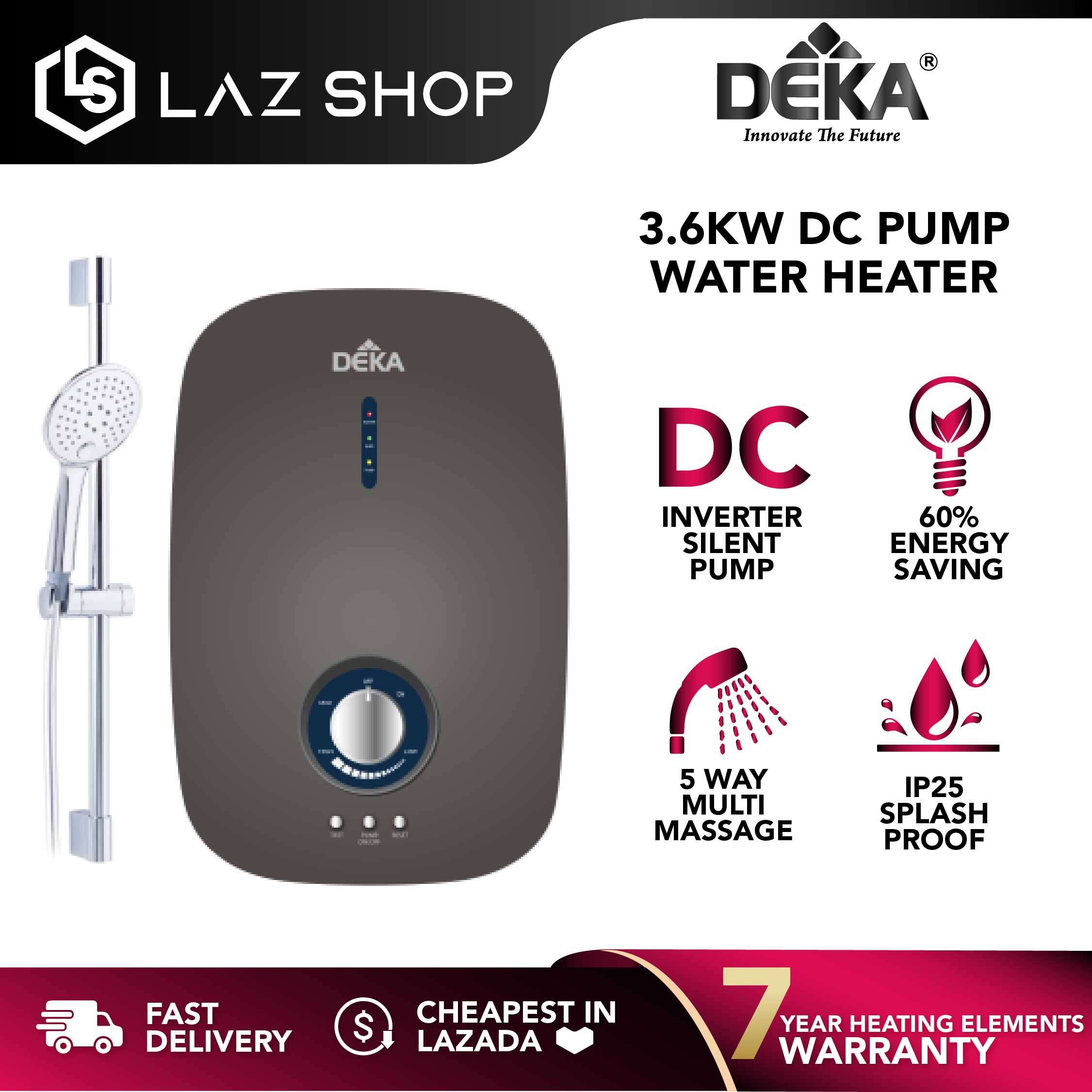 Deka E800 Water Heater with Dc Inverter Silent Pump Eco Serial - Dark Grey  *Free RM20 Aeon Voucher | Lazada