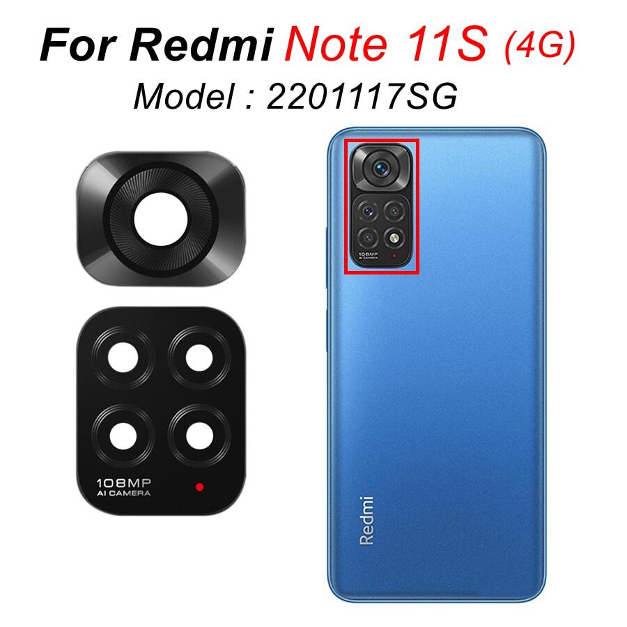 For Xiaomi Redmi Note 11 11S 11T Rear Back Camera Glass Lens With Frame Replacement Note11 Pro Plus 5G 11E Global 21091116AI