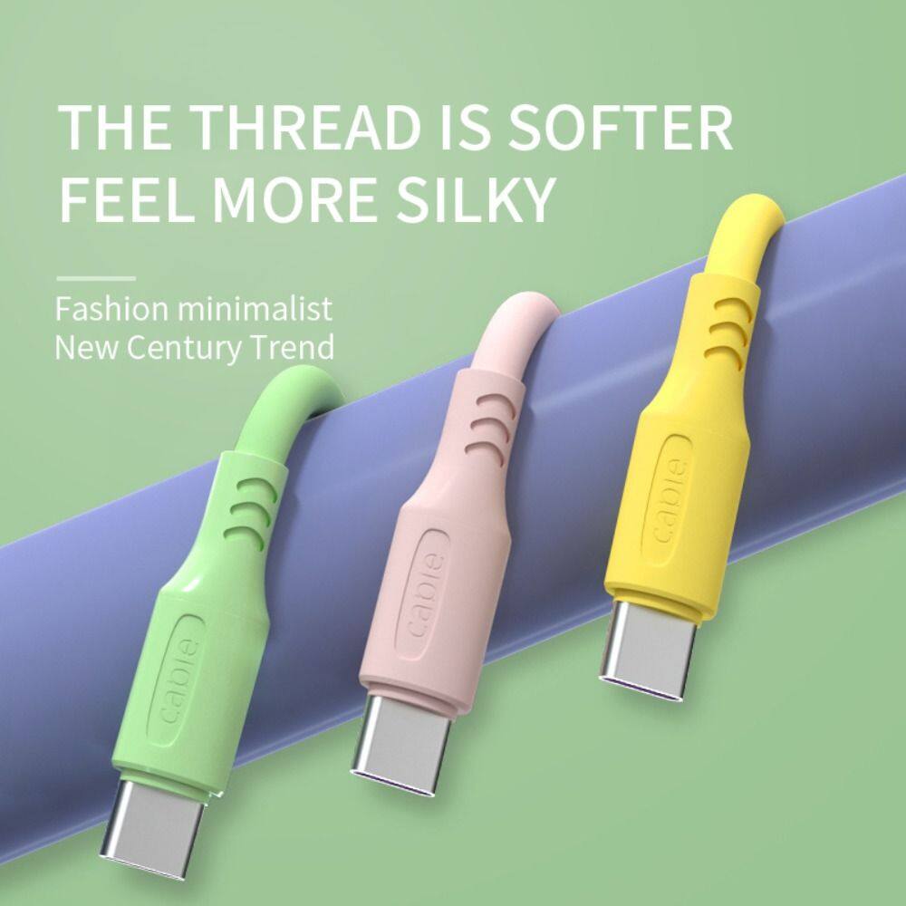 LTMGZ 0.3/1.2/1.8M Mobile Phone Quick Charge Fast Charging USB C 5A Type C Cable Data Line Data Cord Fast Charging Cable USB-C Charger Wire Liquid Silicone Cable