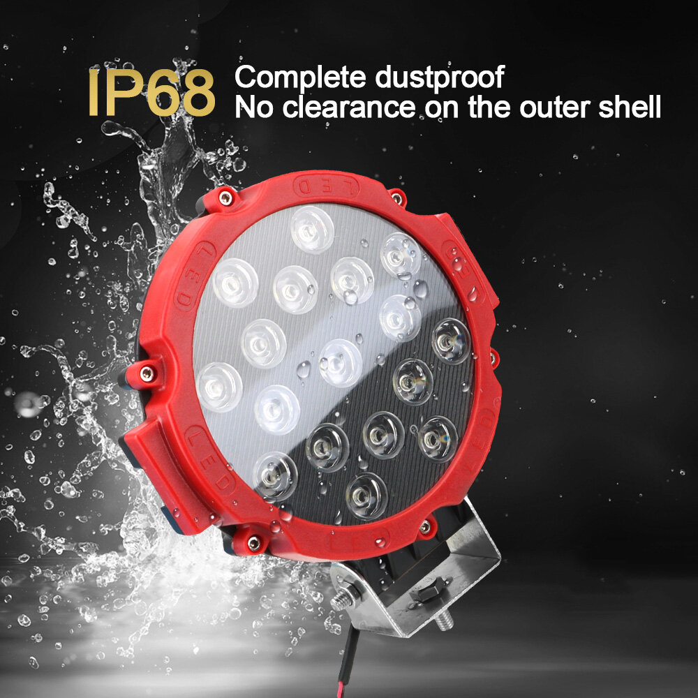 Led 4x4 off road spot light work lamp sealed beam bulbs headlight super bright 51w 7 inch for car truck auto accessories 12v 24v