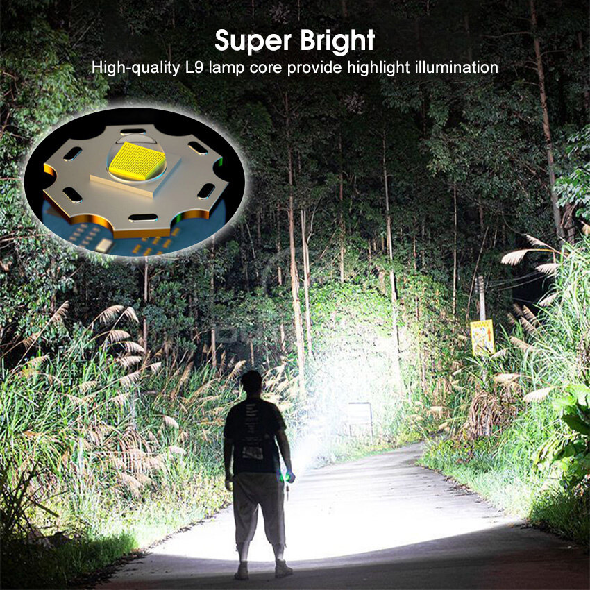 Outtobe Mini Flashlight Portable Zoom Flashlight Ultra Bright Flashlight Rechargeable Outdoor Flashlight 3 Modes Zoomable Handheld Flash Light for Outdoor Running For Camping Hiking