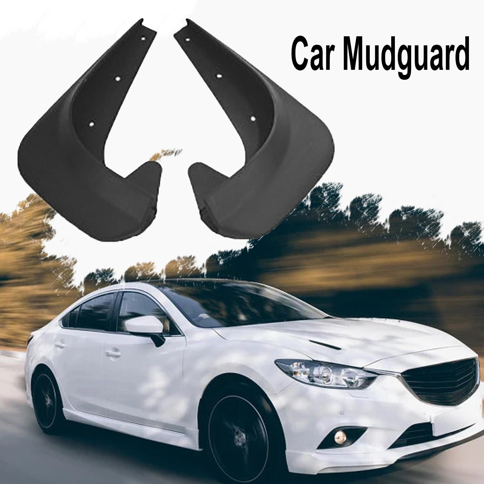 Gucanou 4Pcs Splash Guard Non-scratching Indeformable Thick Universal Car Durable Fender for Vehicle