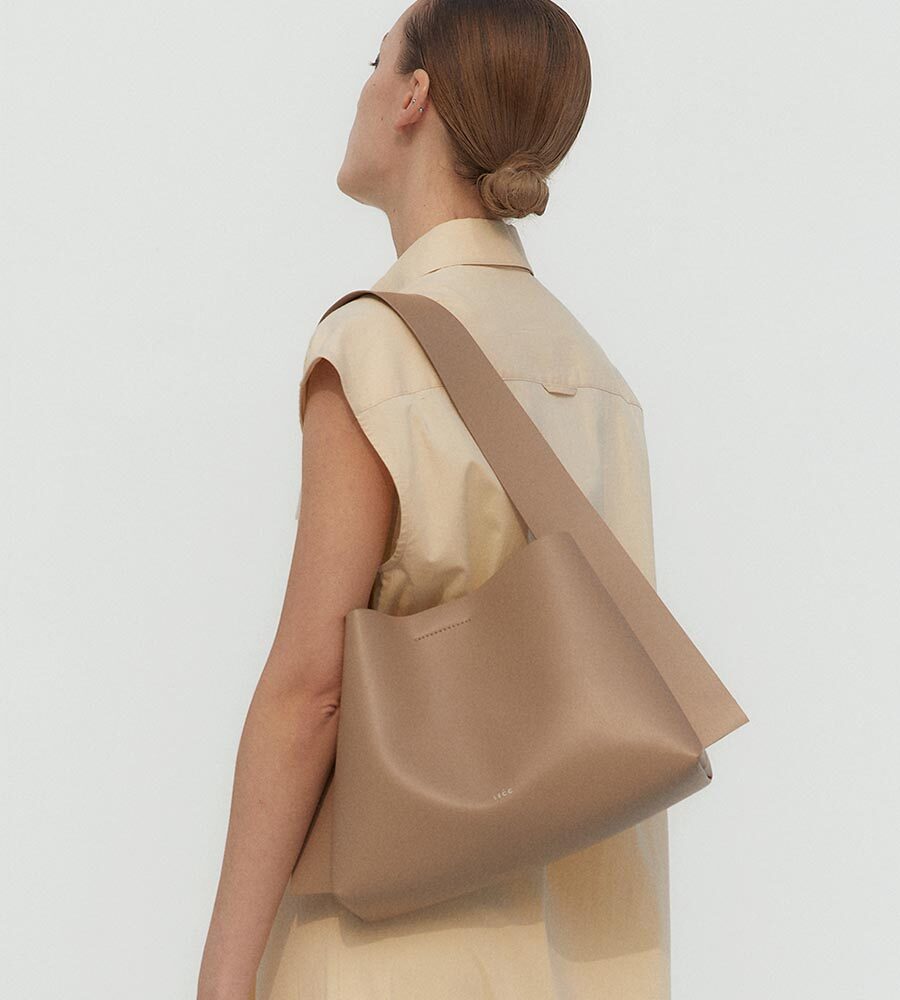 LECC PROJECT ARC LOW BUCKET - Artificial Leather TAUPE