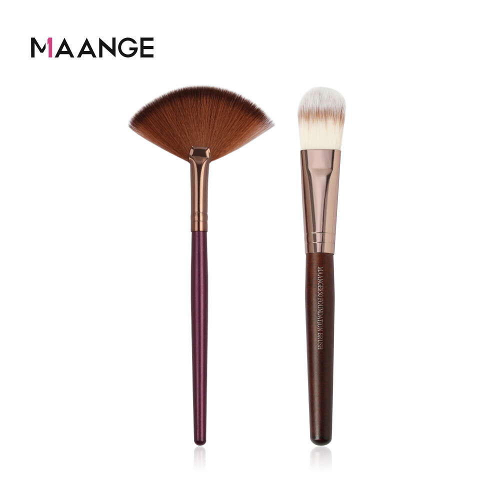MAANGE 2Pcs Makeup Brush Eye Small Fan Brush Tools