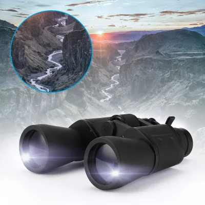 100x180 Compact Binoculars with Night Vision, Large Eyepiece High Power Waterproof Binocular Easy Focus for Outdoor Hunting, Bird Watching, Traveling, Sightseeing Fit Adults and Kids