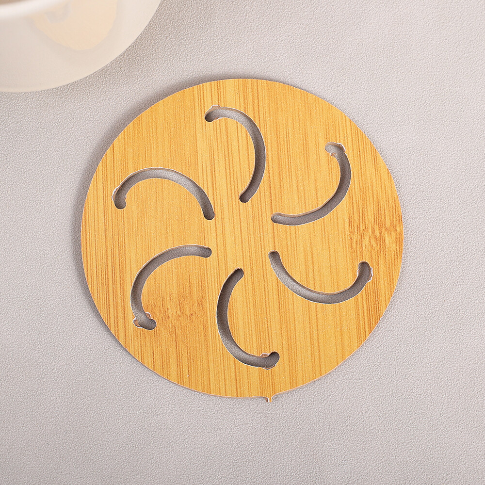 YESPERY Home Wooden Cartoon Insulation Mat Table Mat Non-slip Pot Mat Creative Cute Mat Tea Coaster Bowl Pad Coaster Kitchen Accessories