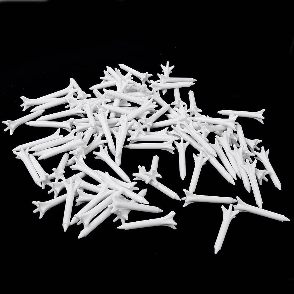 Chulisia Practice Golf Tees - 100Pcs Plastic Golf Tee for Indoor Outdoor Training Aid