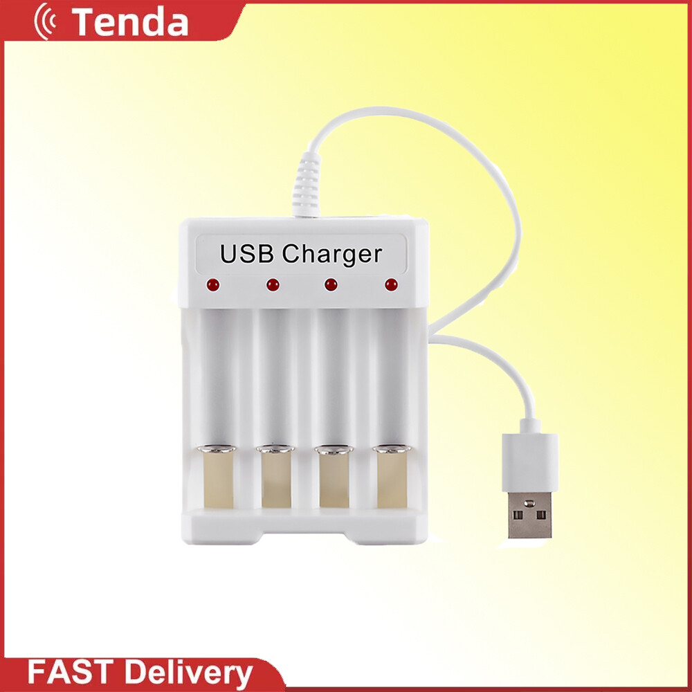 2PCS 4 Slots Smart USB Battery Charger Nickel Hydrogen AA AAA Battery Station