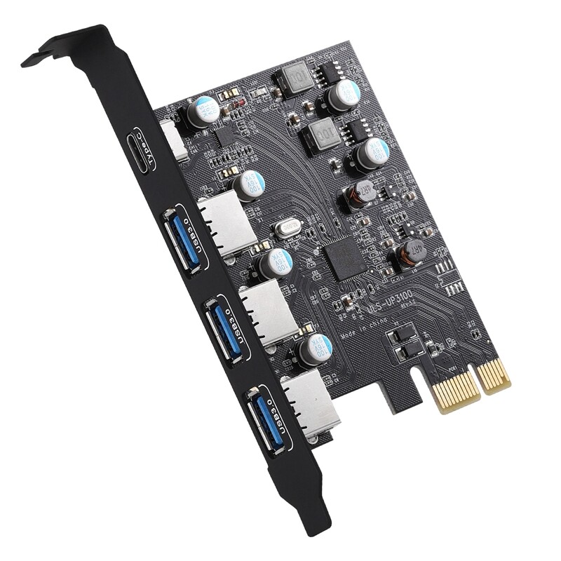 Pci-e to usb 3.0 card type c usb a without additional power supply pci express expansion card for windows mac pro