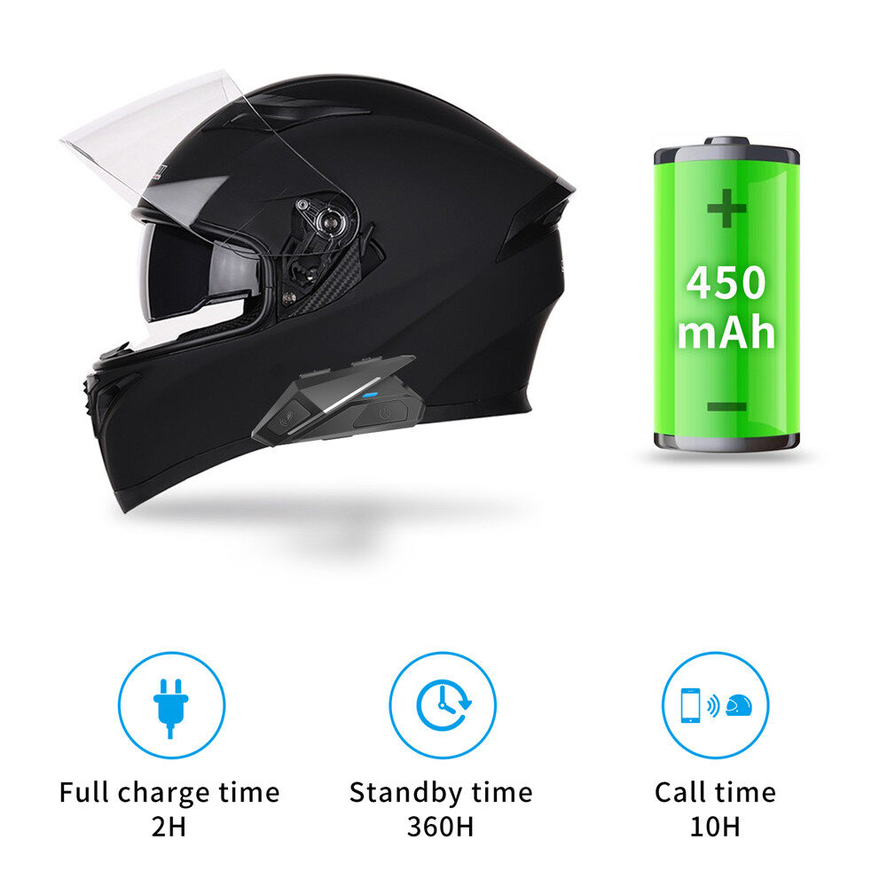 Headset Bluetooth Sepeda Motor Stereo 