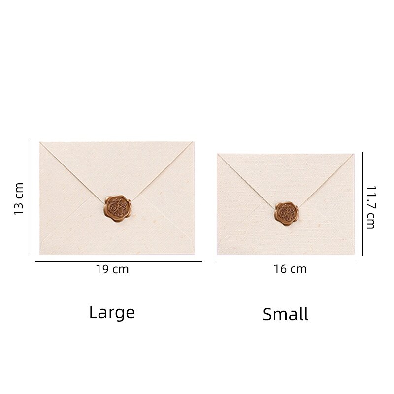5 pcs Linen kết cấu phong bì đơn giản phong bì Retro thiết lập