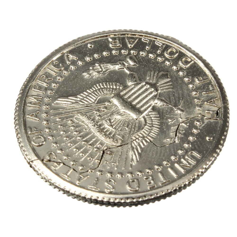FOO Magic Close-Up Street Trick Bite Coin Bite And Restored Half Dollar illusion