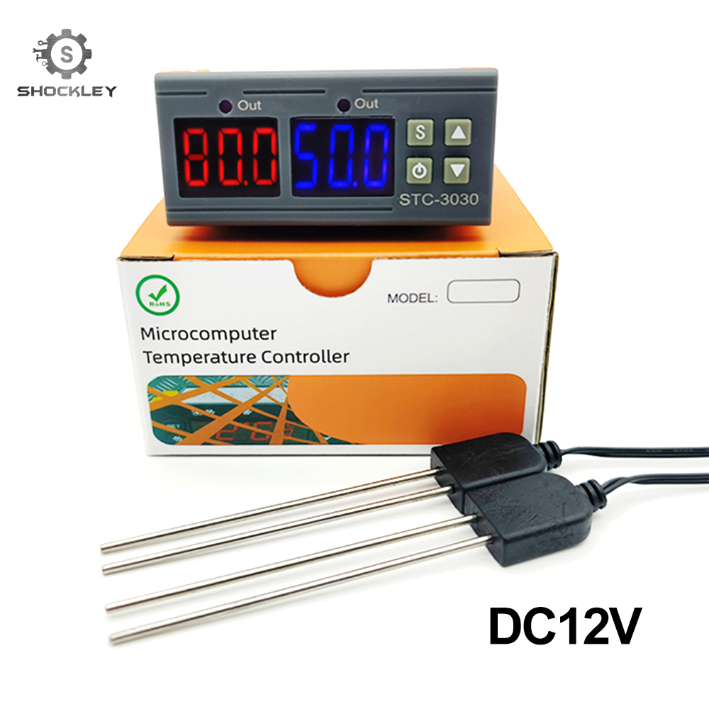 Shockley Digital Temperature Humidity Controller DC12V/DC24V AC110 220V Temperature Humidity Hygrometer Thermostat Controller
