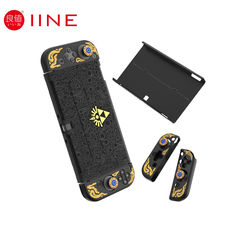 IINE Zelda Tears of the Kingdom Protective Case Cover NS OLED Console Compatible Nintendo Switch OLED