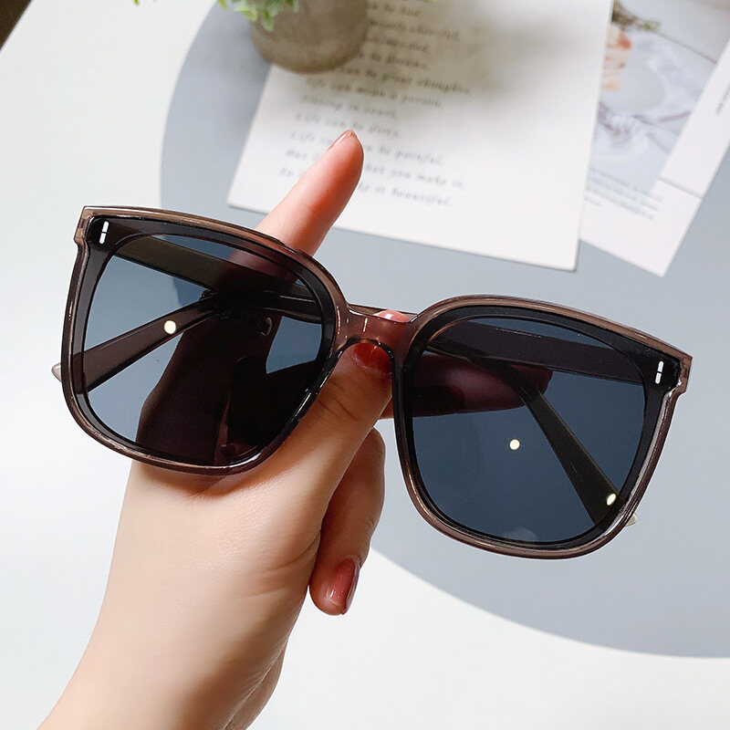 SUNYMALL Bảo Vệ Bức Xạ Kính Mát Phân Cực Thời Trang Khung Vuông Kính Mắt Da Báo Ngăn Ngừa Tia UV Cho Phụ Nữ Và Nam Giới