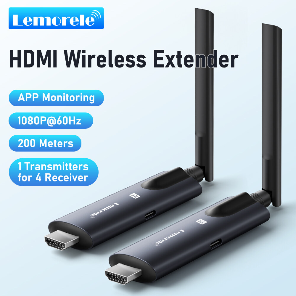 値下げしました！Lemorele WIRELESS VIDEO EXTENDER Lemorele Wireless HDMI Transmitter and Receiver Extender Kit