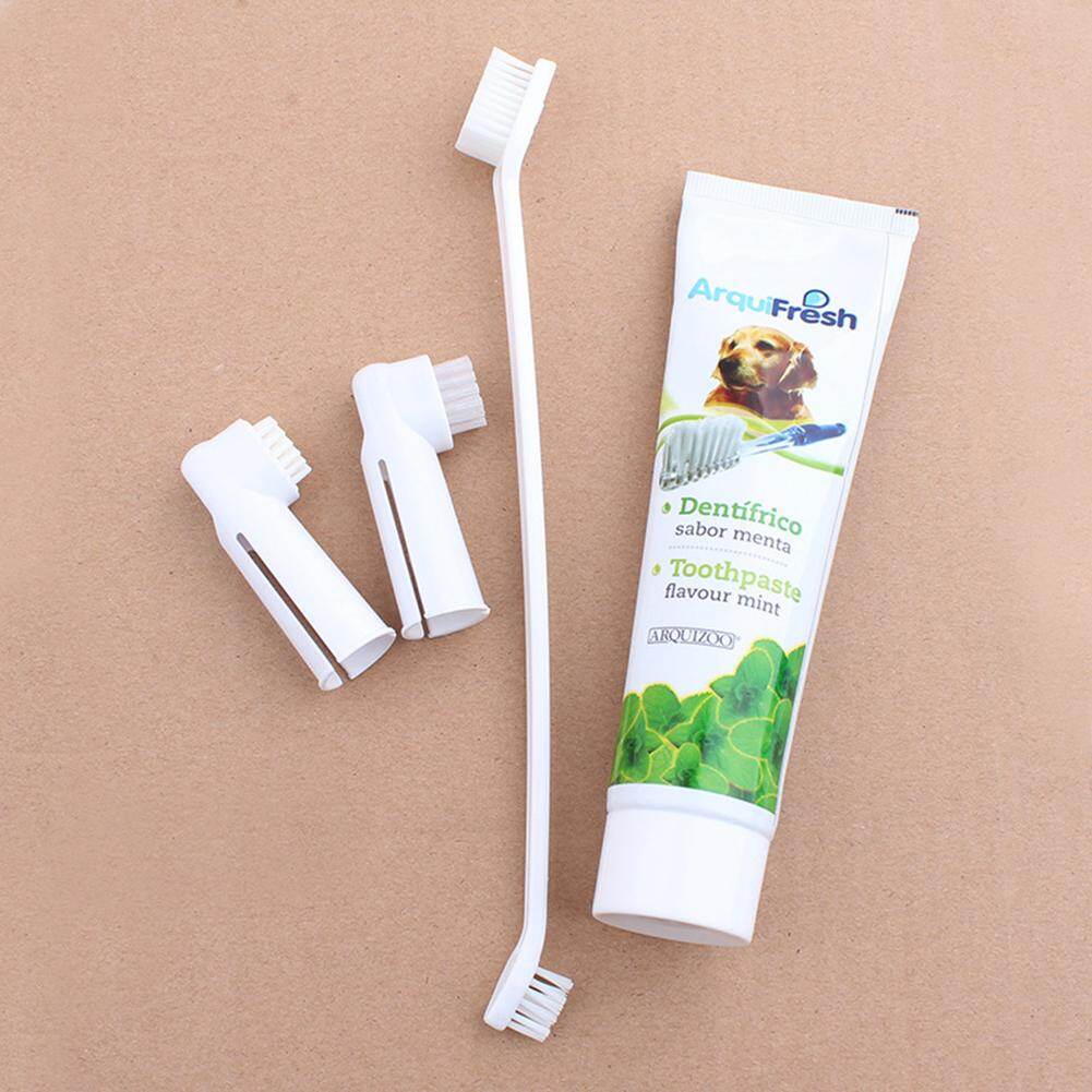 huanhuang® Dog Pet Oral Hygiene Teeth Care Cleaning Brushes Toothbrush Toothpaste Set Kit