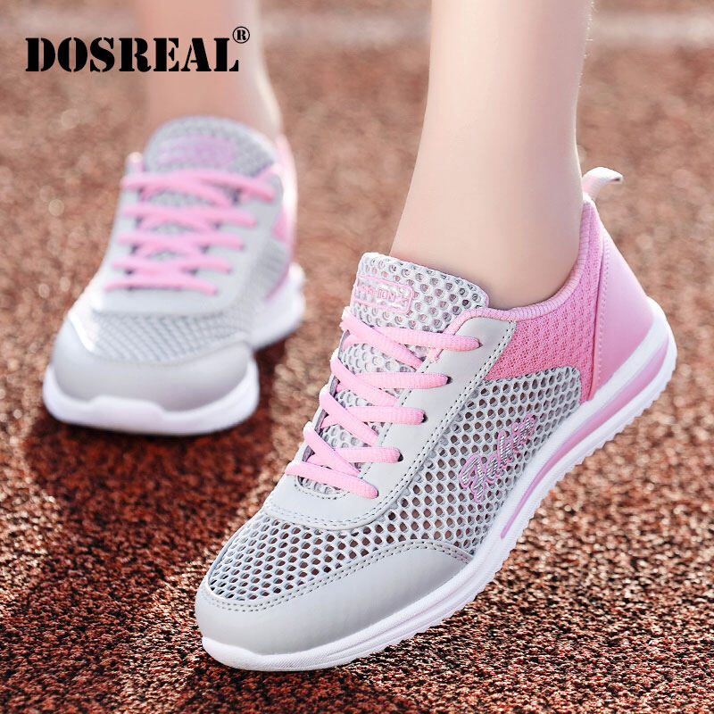 DOSREAL Shoes For Women Sneakers Korean Shoes Casual Sport Shoes Flats Breathable Light Lace Up Women Shoes