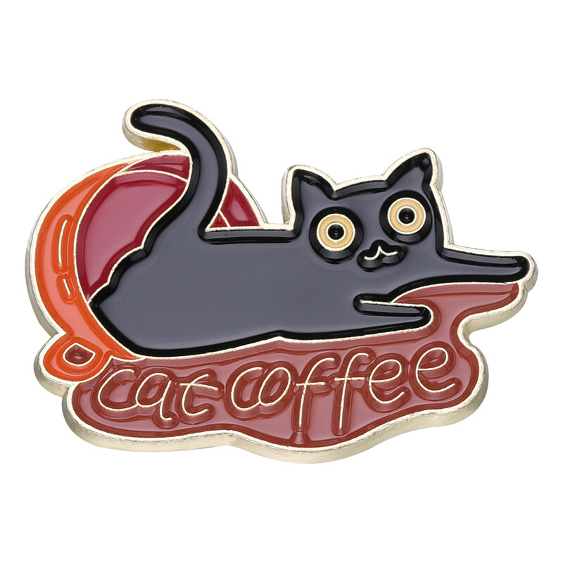 Cute Black Cat Pins Fashion Brooch Bag Accessories Jewelry