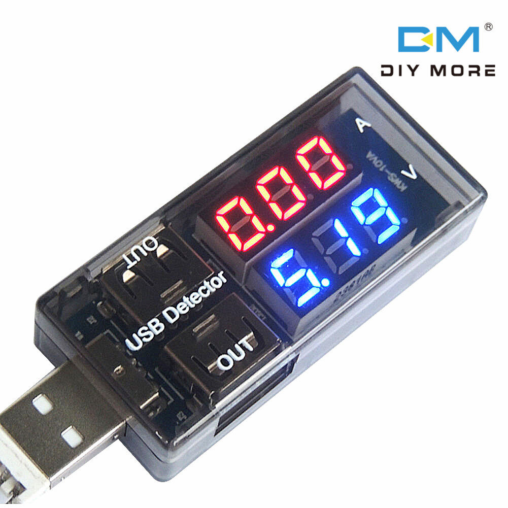 USB Charger Doctor Current Voltage Charging Detector Battery Voltmeter Ammeter Tester Multimeter USB Tester Mobile Power Panel Monitor Gauge DC LED Display
