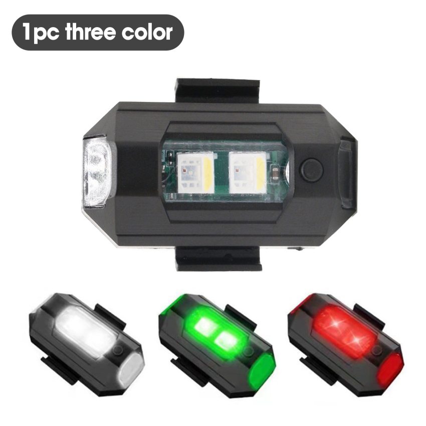1/2/3 Pcs🚕Ready Stock🚕Rechargeable Strobe Lights Motorcycle Modified LED Flash LED Position Wireless Car Lights for RC Fixed Wing Aircraft Aircraft Helicopter DIY Parts USB Charging Cable model remote control car warning light accessories