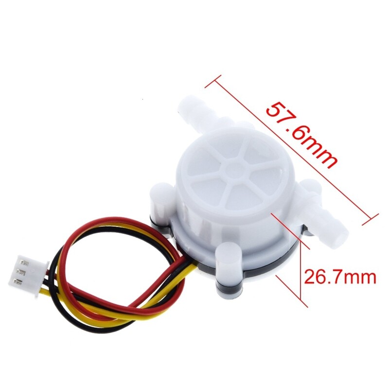 Water Flow Sensor Food-Grade Switch Hall Effect Flowmeter Fluid Meter Counter Connect Hosepipe 0.1-6L/min Easy Installs