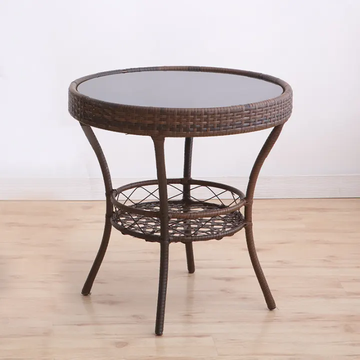 Balcony Small Coffee Table Leisure Round Tempered Glass Simple Chair Set Rattan Cane Tea Lazada - Small Round Cane Coffee Table Balcony Small Coffee Table Leisure Round Tempered Glass Simple Chair Set Rattan Cane Tea Lazada - Small Round Cane Coffee Table