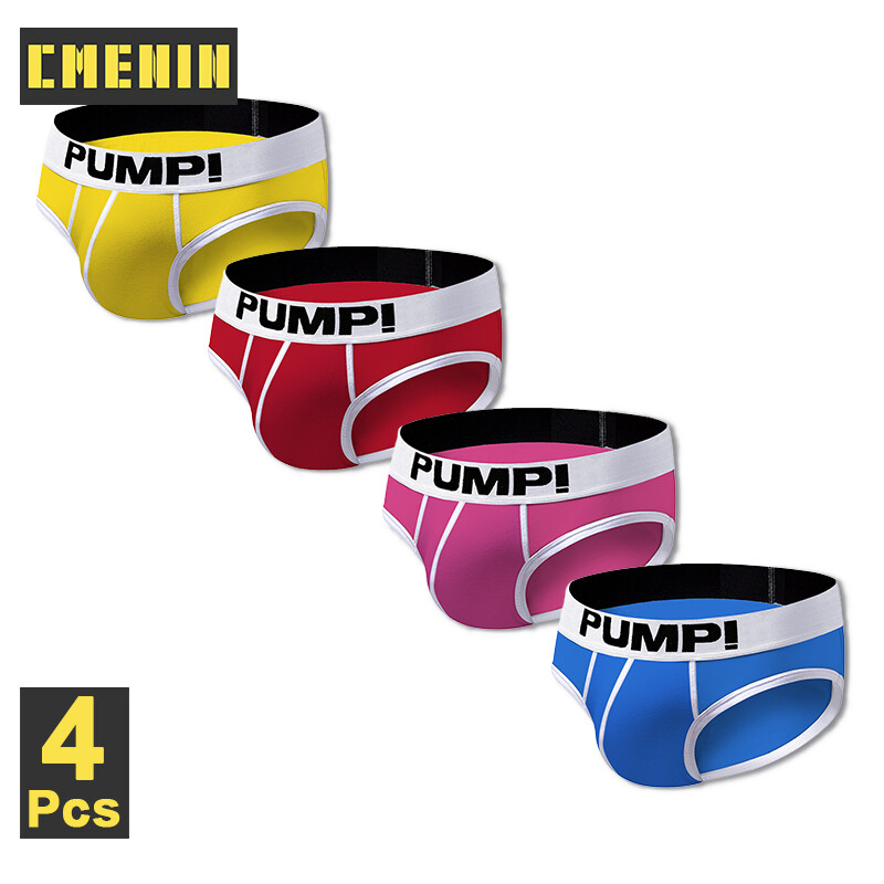 CMENIN PUMP 4Pcs Cotton Cartoon Comfortable Underwear Men Jockstrap U Convex Briefs Mens Underpants New PU013