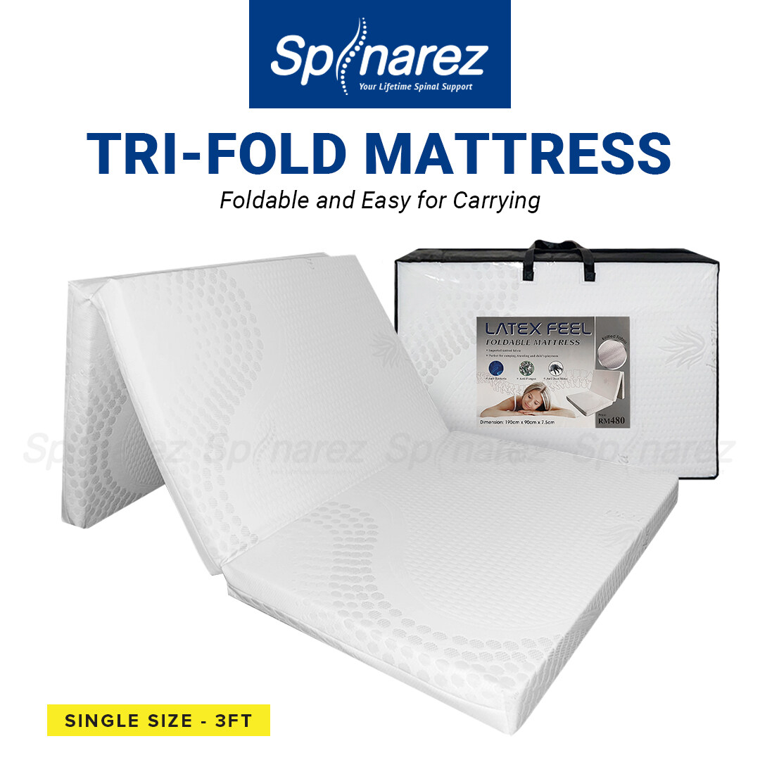 Tri fold deals latex mattress