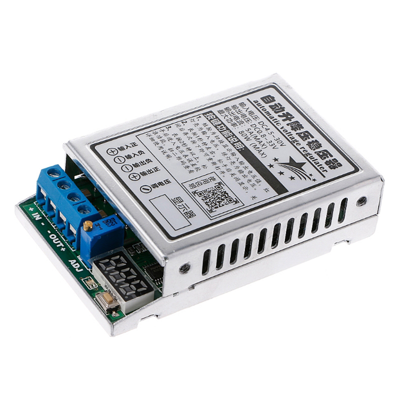 Mô-đun Nguồn Điều Chỉnh Được 5V-24V 5A/80W Với Bộ Giám Sát Điện Áp Mô-đun Tăng Áp Tự Động DC-DC