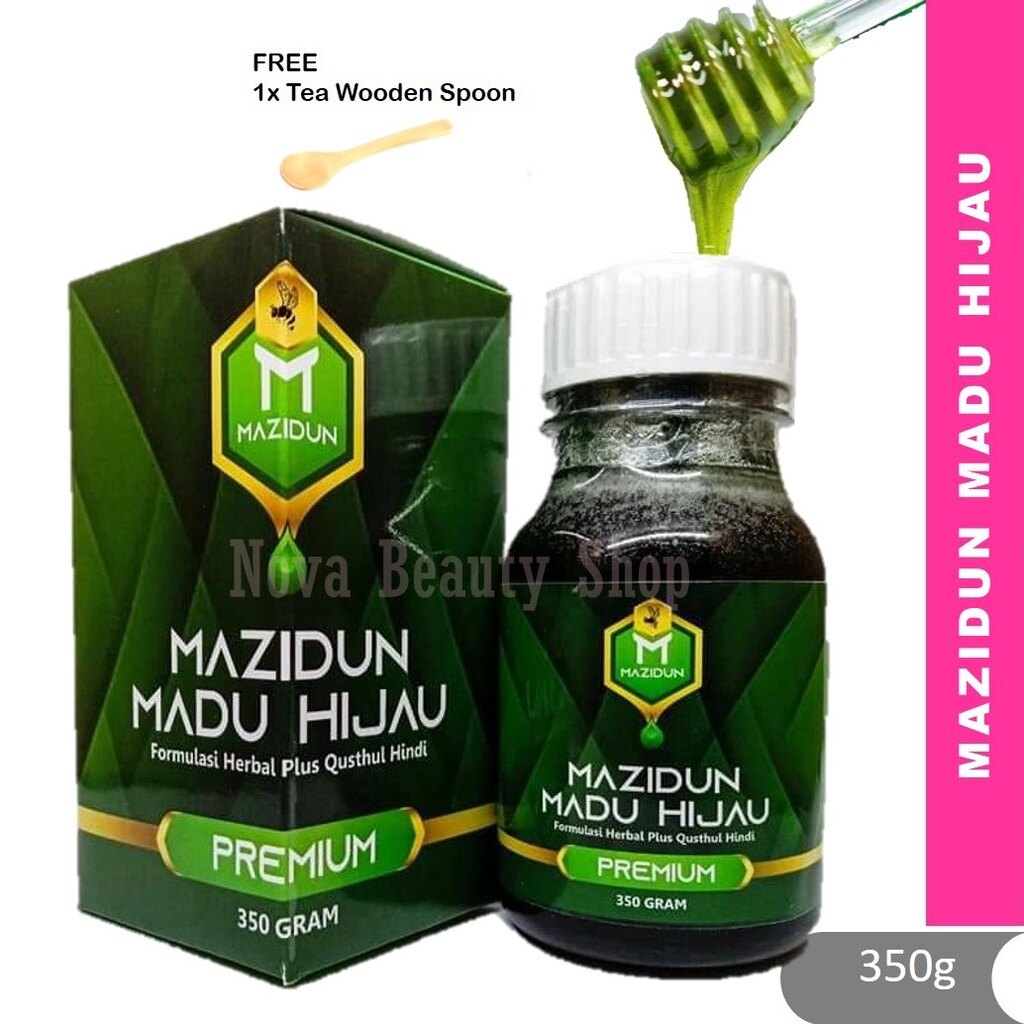 Mazidun Madu Hijau Premium Plus Qusthul Hindi 350 Gram Kesihatan Perut, Gerd, Madu + Spirulina