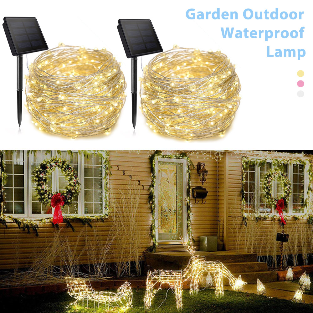 Solar String Fairy Lights 300 LED 32M Waterproof Outdoor Garland Solar ...