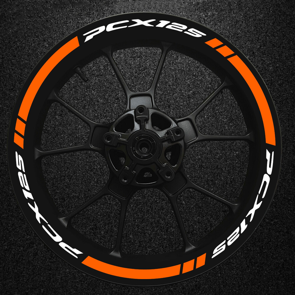 14in Motorcycle Decorative Rim Hub Sticker Reflective Wheel Hub Accessories Decal for Honda PCX 125 PCX125 PCX-125 PCX150