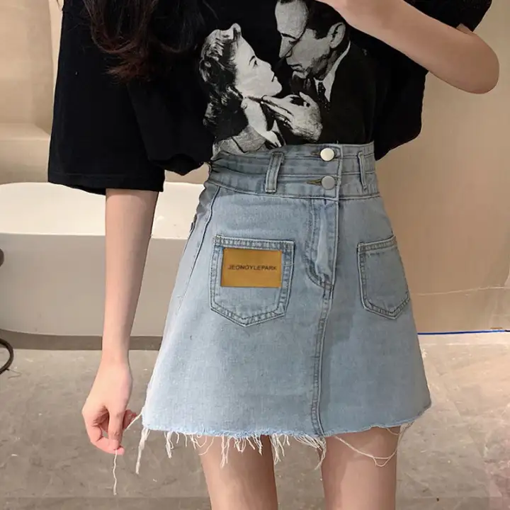 korean jeans skirt fashion