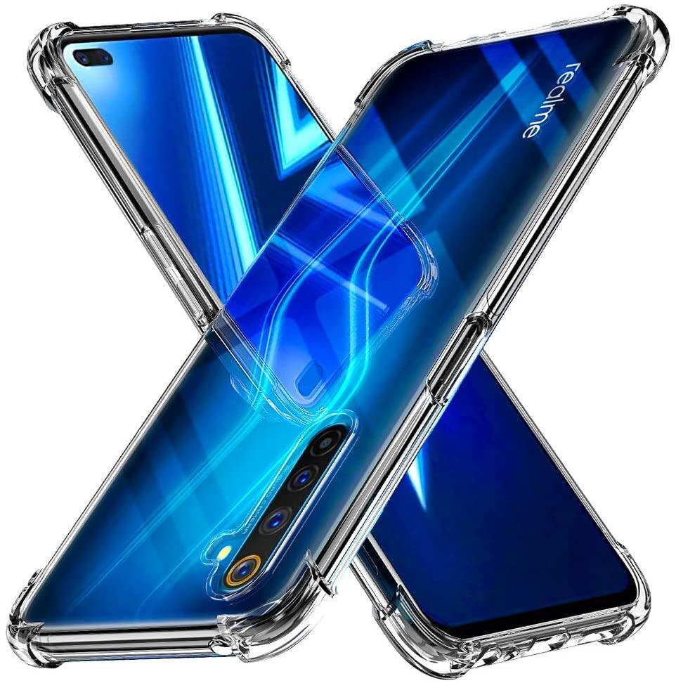 For OPPO Realme 6 Pro Case, [Military Protection] [Lightweight] with Shock Absorbent Soft TPU Bumper Clear Shockproof Protective Phone Casing Back Cover for Realme 6 Pro
