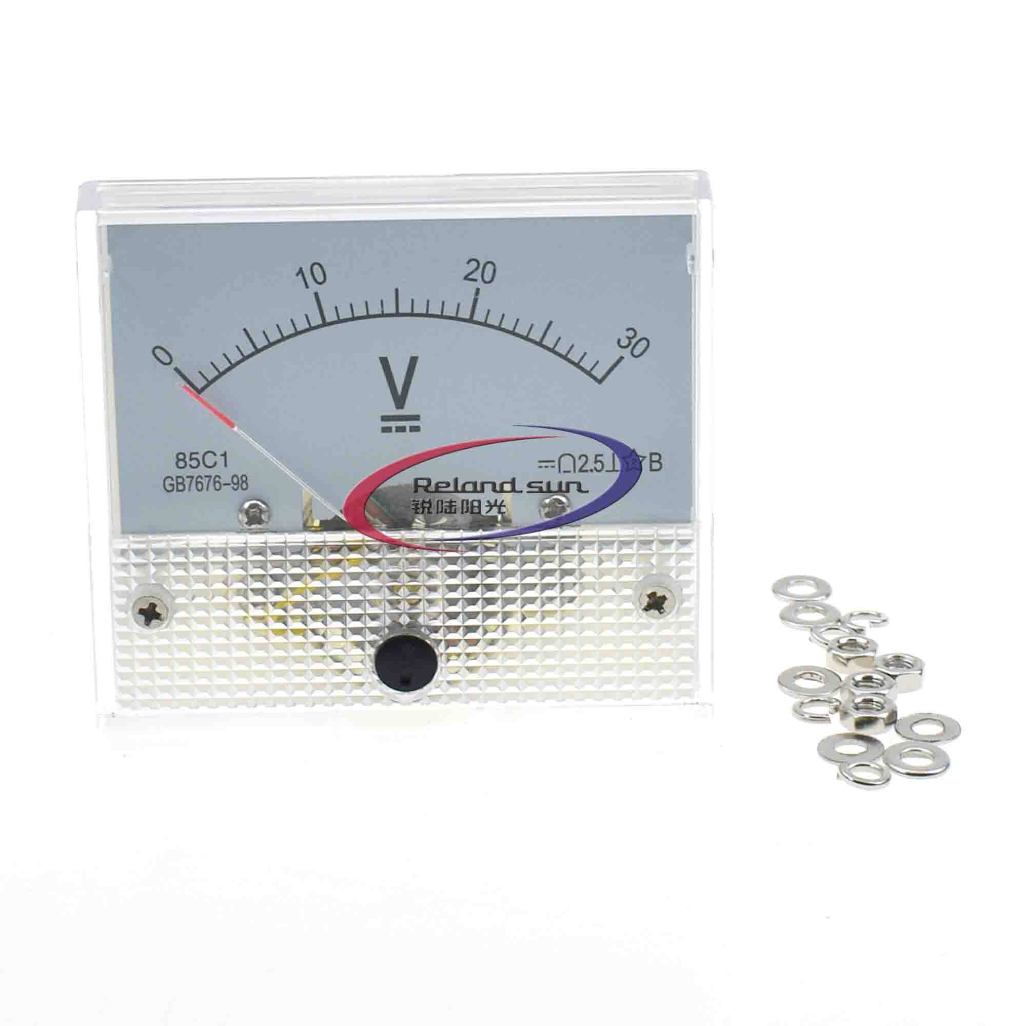 1PCS 85C1 V DC pointer voltmeter meter Plate table 85C1-V series 5V 10V 15V 20V 30V 50V 75V 100V 250V 300V 500V 1V 450V