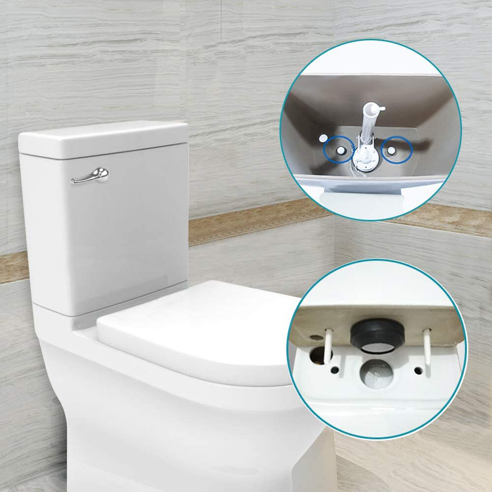 Toilet Tank Repair Kit Include Chrome Flush Lever Handle Bolts and Steel Flapper Chains for Most