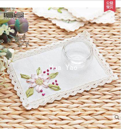 HY Cotton Thêu Tay Hoa Cách Nhiệt Coaster