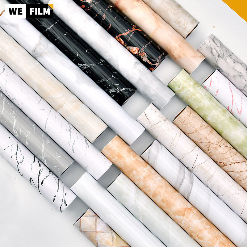 WEFILM Marble Wallpaper Granite Wallpaper Roll Kitchen Countertop Cabinet Furniture is Renovated Thick PVC Easy to Remove Without Leaving Glue Upgrade