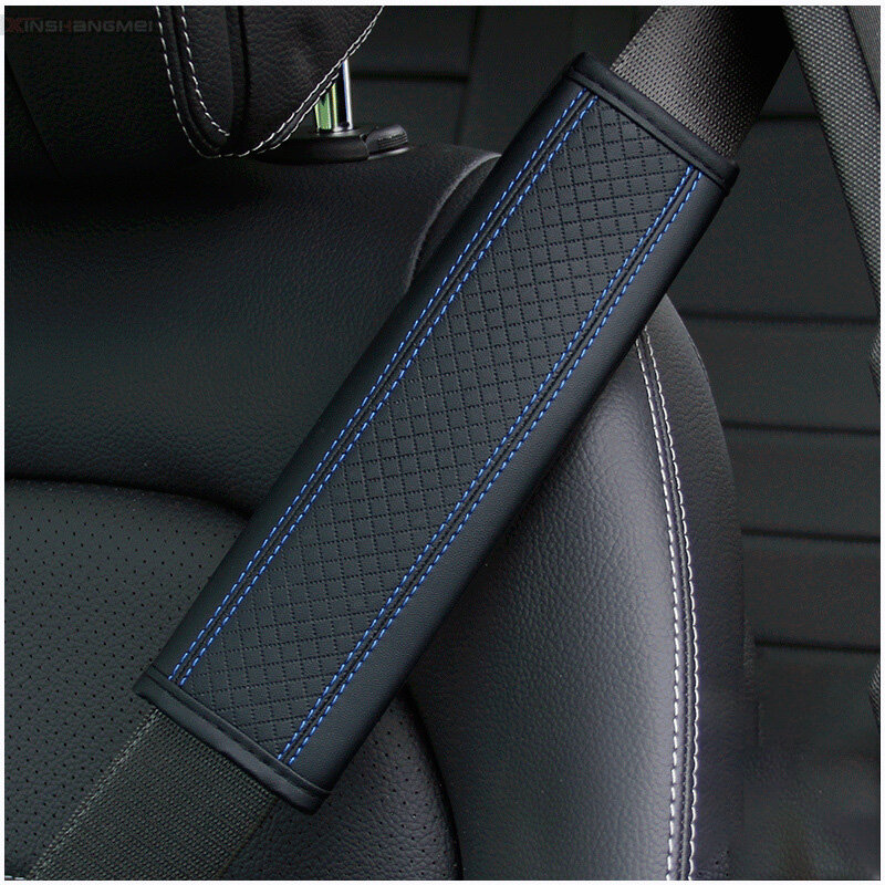 2pcs PU Car Seat Belt Cover Universal Auto Seat Belt Covers Shoulder Cushion Protector Safety Belts Shoulder Protection