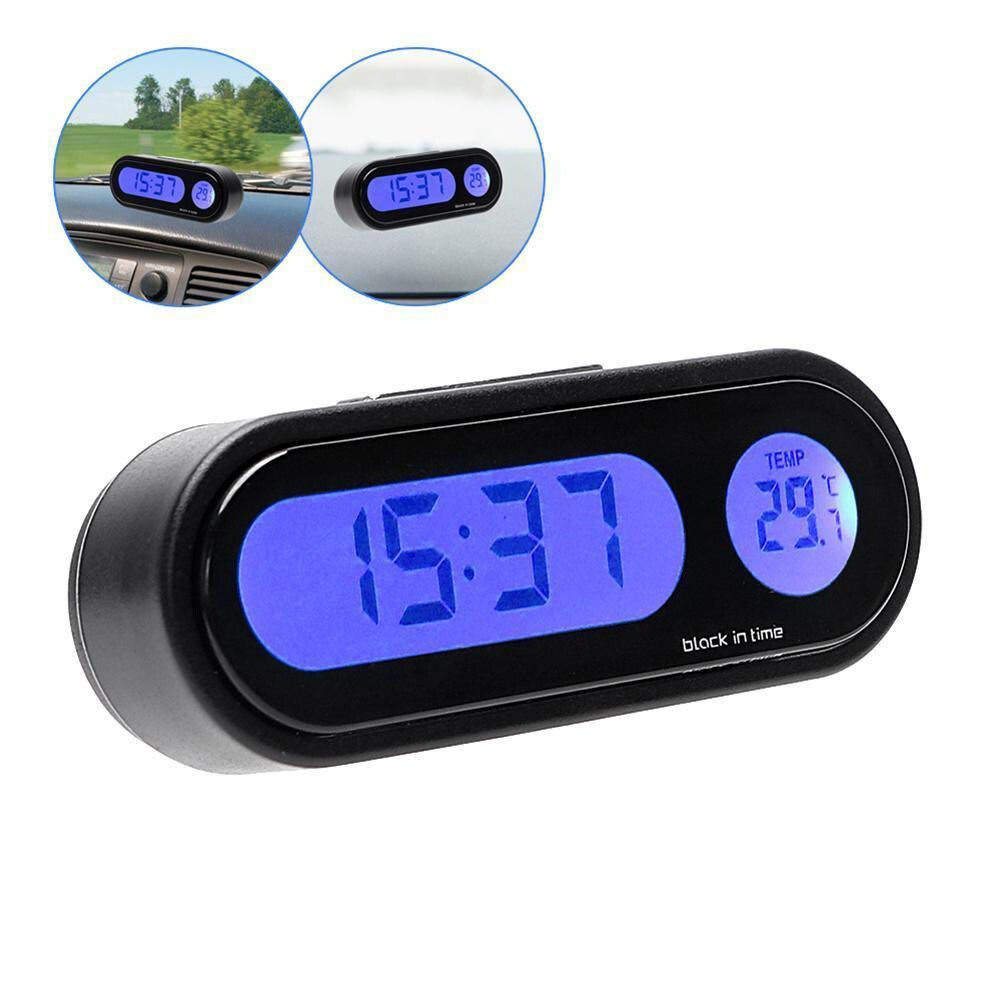 Anyike Car Digital Clock Car Interior Electronic Clock LED Luminous