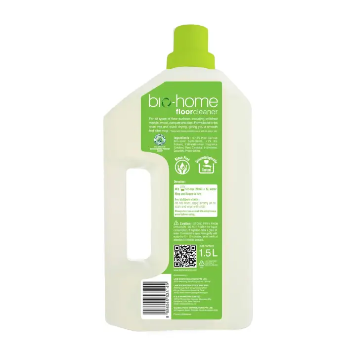 Bio Home Floor Cleaner Lemongrass Green Tea 1500ml Baby Safe