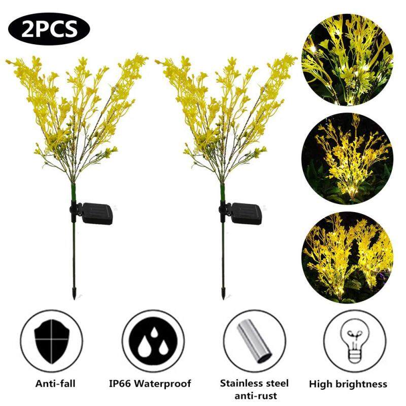Solar Garden Đèn Trụ Không Thấm Nước Nhiều Màu Thay Đổi Đèn Thảm Cỏ LED Cho Ngoài Trời Vườn Trang Trí Hiên Sân Sau