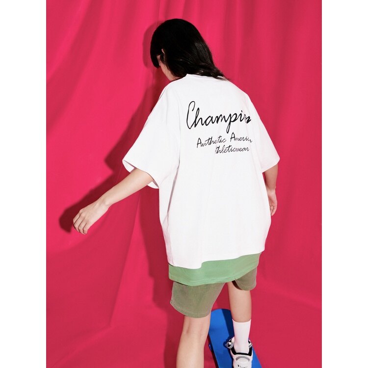 Champion Printed Short Sleeved T-shirt, Fashionable for Both Men and Women